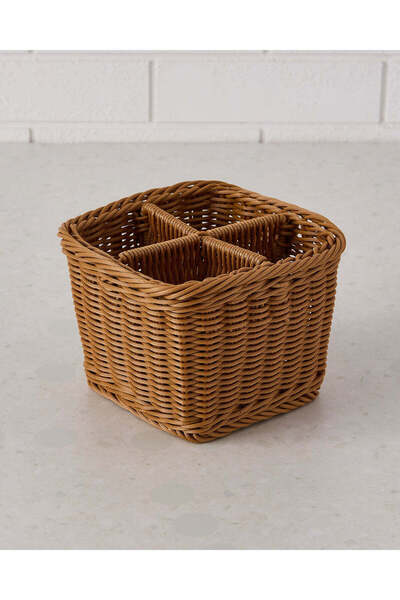 REDTAG Brown Square Cultery Woven Basket