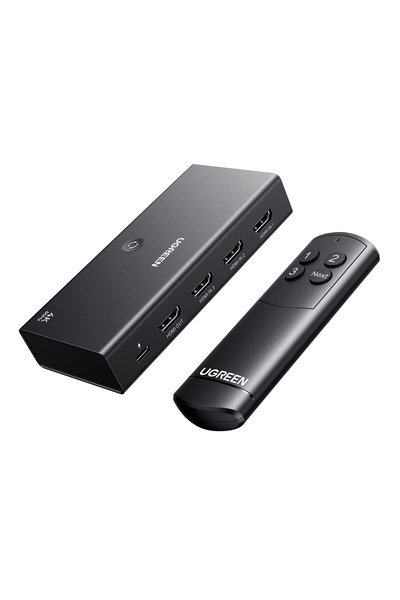 Ugreen 3-in-1 4K@60Hz HDMI Uzaktan Kumandalı Switch, 55857