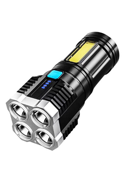OEM Flashlight with 4 LEDs, rechargeable via USB, super bright, 300m range