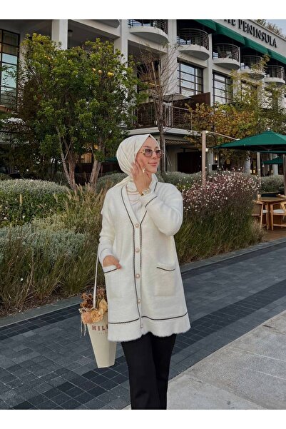 Thebomb Buse Angora Buttoned Cardigan