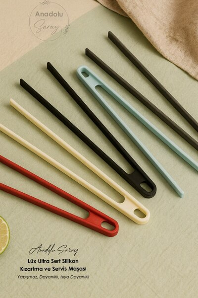 Anadolu Saray Luxury Ultra Hard Silicone Cooking and Serving Tongs – Heat Resistant, Non-Slip, Stylish Design