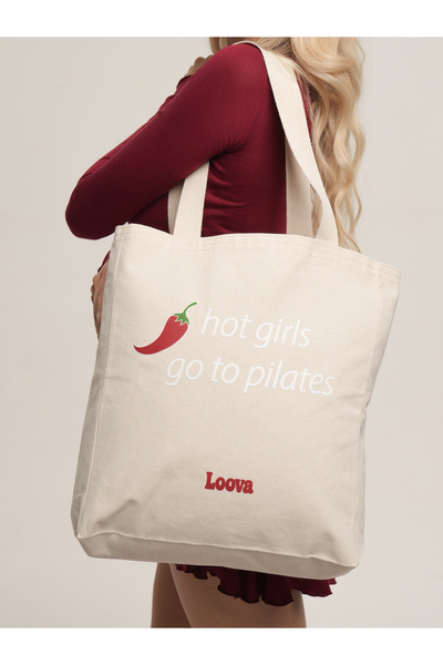 Loova Hot Girls Go to Pilates Tote Bag
