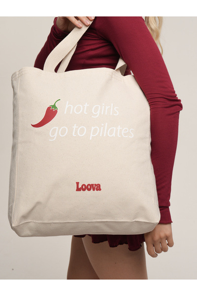 Loova Hot Girls Go to Pilates Tote Bag