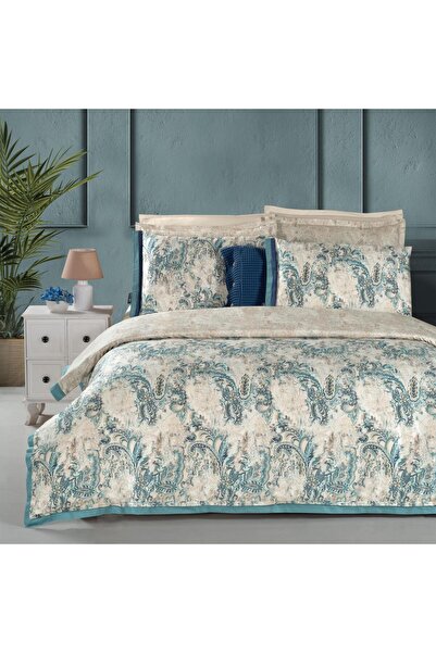 Sarev Grant King Size 100% Cotton Sateen “300 Tc” Duvet Cover Set Beige