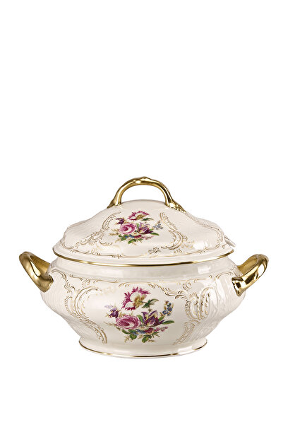 Rosenthal Sanssouci Elfenbein Diplomat Porselen Kapaklı Çorbalık