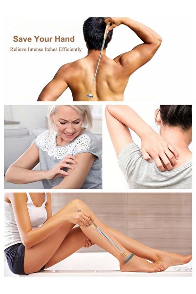 Generic Stainless Steel Telescoping Back Scratcher with Roller Ball Massager