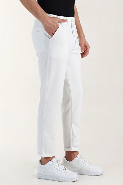 EXSPORT Diagonal Fabric Slimfit Comfortable Fit Double Leg Men's Trousers with Back Pockets