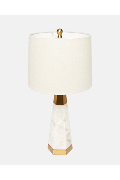 REDTAG Cream Marble Table Lamp With Light-Up Base