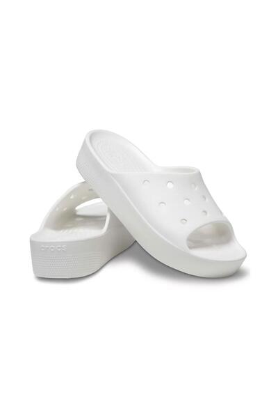 Crocs Sandale clasice cu platformă pentru femei - Alb elegant, mărimea 34-35, confort modern pentru purtare zilnică