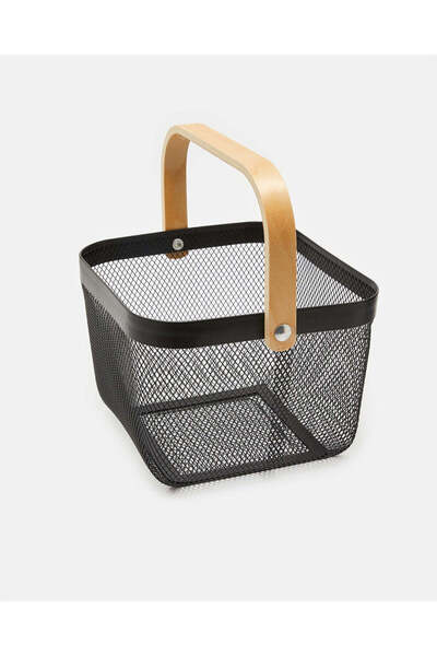 REDTAG Black Square Basket With Handle