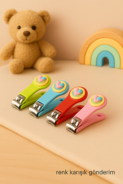 DailyHome Renkli Silikon Korumalı Çocuk Tırnak Makası – Sevimli Figürlü Bebek...