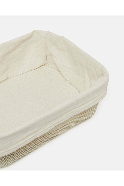 REDTAG White Metal Rectangle Basket With Fabric