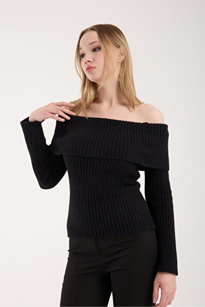İLKCET MODA Flexible Madonna Collar Women's Knitwear Sweater
