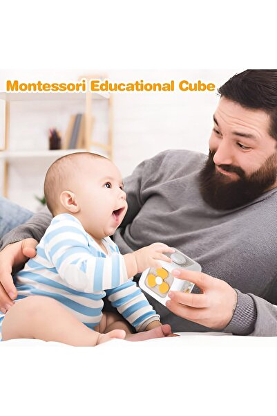 Vinnatsu Busy Activity Cube Toy for Toddlers (1-3 years) Montessori Sensory Travel Toy