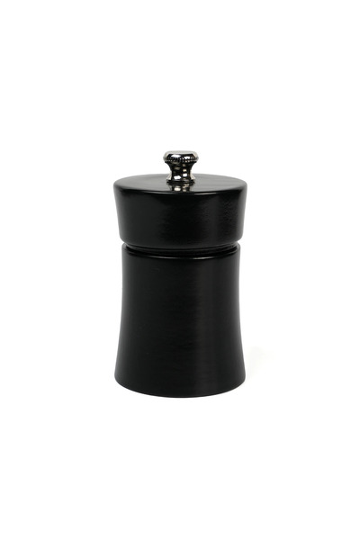 Glios Black Wooden Salt and Pepper Hand Mill Grinder 2 Pieces 8 cm