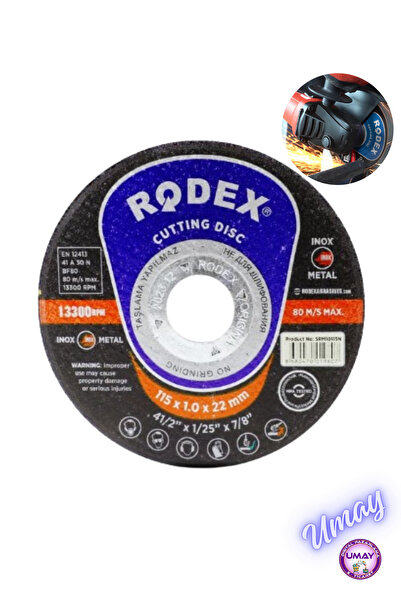 Rodex İnox 115x1.0x22 Metal Kesici Disk – Yüksek İnce Spiral Kesme Taşı (1 Adet)