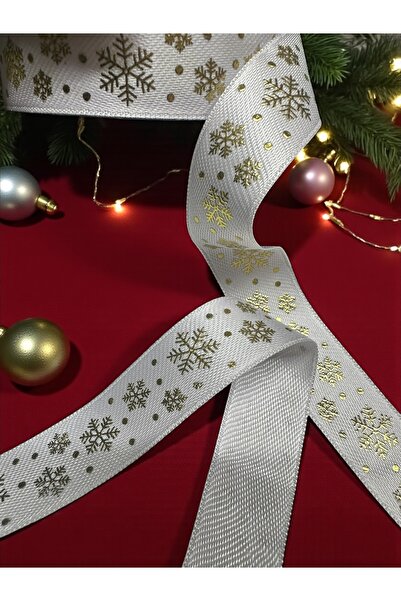 Bukiro شريط عيد الميلاد على شكل ندفة ثلج بيضاء بطول 2 متر