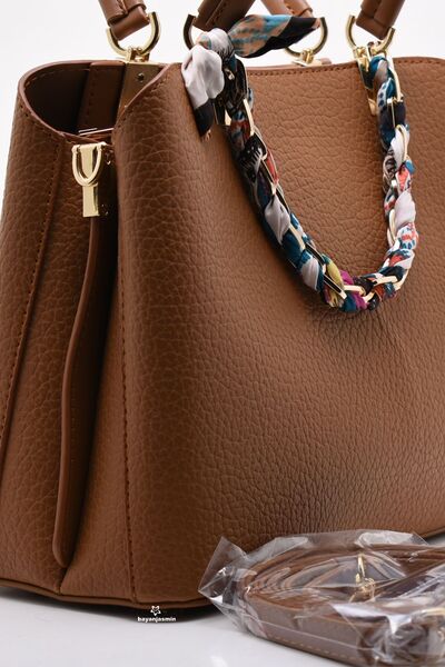 Jasmin Taba Three Compartment Women's Shoulder Bag with Shoulder Strap