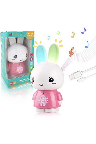 Generic Yello Honey Bunny G6 - مكبر صوت بلوتوث وردي وإضاءة ليلية للأطفال، 3 ل...