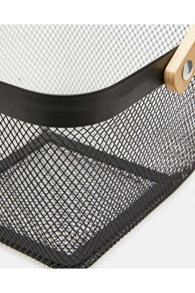 REDTAG Black Square Basket With Handle