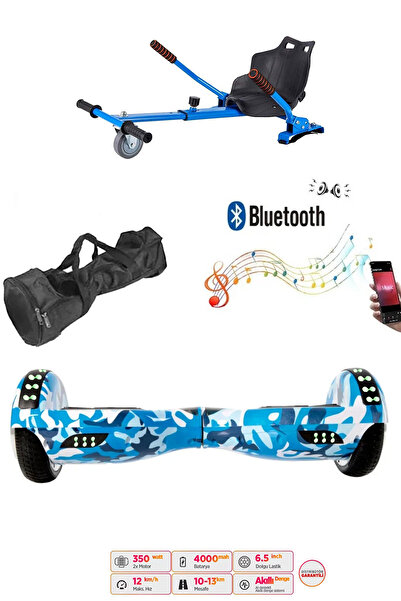 CityMate Elektrikli Kaykay Scooter Akıllı Denge Hoverboard + HoverKart + Çanta FULL LEDLİ EXTREM PAKET D03