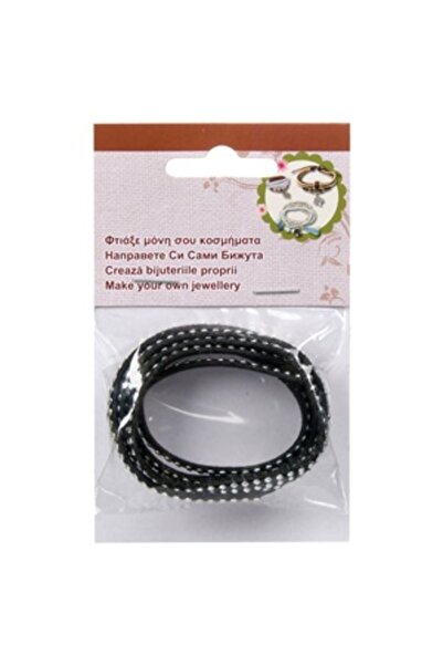 OEM Siret Suede Negri cu Doua Randuri de Strass 100cm