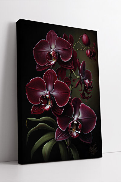 KOSS Dijital Бургундска орхидея Елегантна и впечатляваща декоративна картина ...