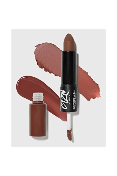 CTZN Ruj și creion de buze nud, Nudiversal Lip Duo 21 - New York City, rezistent la apă, 2,5 g