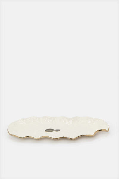 REDTAG Ivory Oval Metal Platter