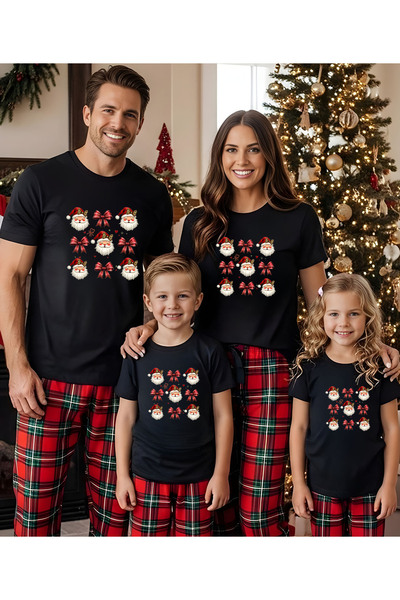 ASELİNDA Christmas Santa Claus Printed New Year T-Shirt-Family Matching T-Shirt(Add Products to Make Matching)