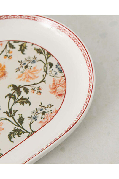 REDTAG White Floral Serving Platter