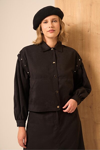 FTZ WOMEN Women's Suede Suit Black 31238