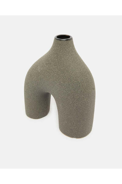 REDTAG Grey Ceramic Embellished Vase