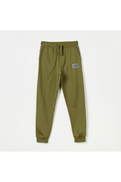 Juniors Solid Joggers with Drawstring Waistband and Pockets