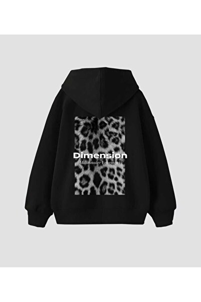 Hunors Sportswear & Company سويت شيرت ديميشن مطبوع للجنسين موديل قطن بغطاء رأس