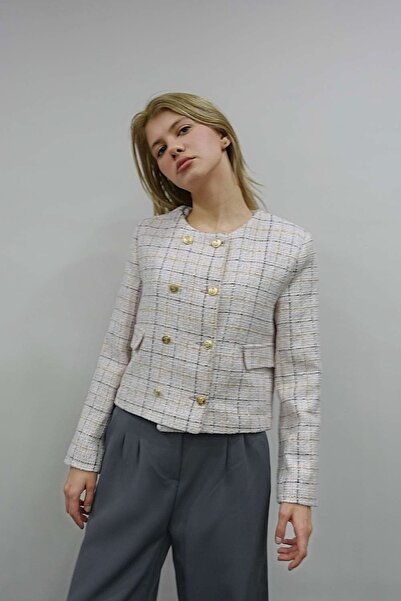 Leina Stylish Tweed Jacket