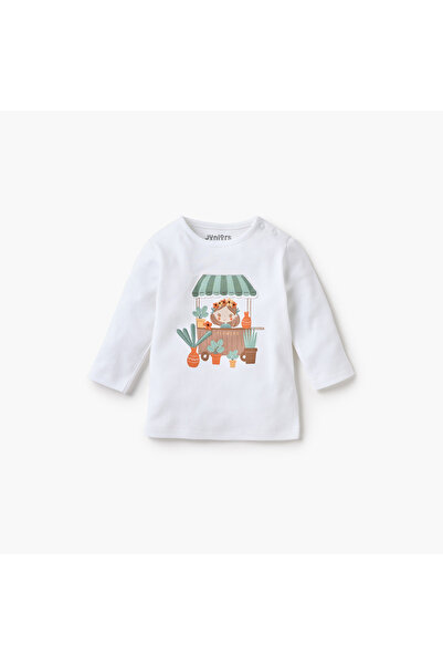 Juniors Printed Long Sleeve T-shirt and Pyjama Set