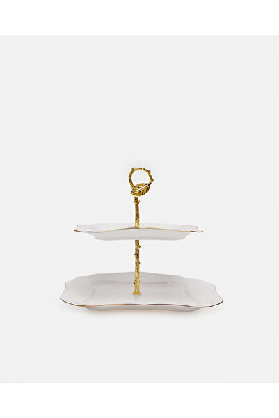 REDTAG White Square 2 Tier Cake Stand