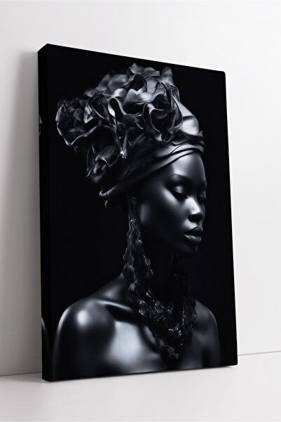 KOSS Dijital Μεταλλική υφή Αφρο γυναικεία τέχνη Πορτρέτο Κομψή αισθητική σχεδ...