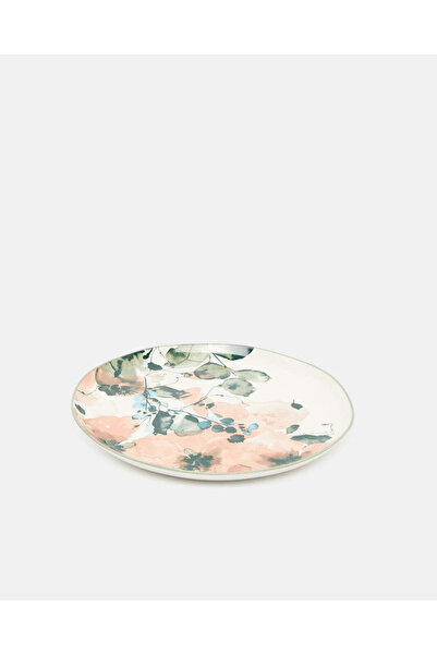 REDTAG White Floral Printed Dinner Plate