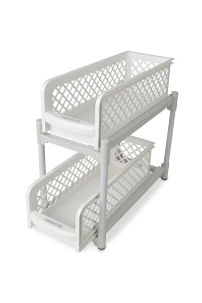 FORHOUSE Organizator pliabil cu 2 niveluri pentru baie sau bucătărie