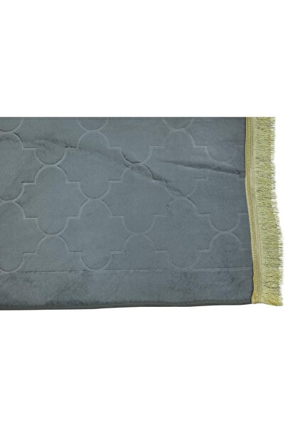 Home Dwell Premium Velvet Prayer Mat 70x110 cm – Anti-Slip Soft Muslim Janamaz with Tasbeeh – Gr