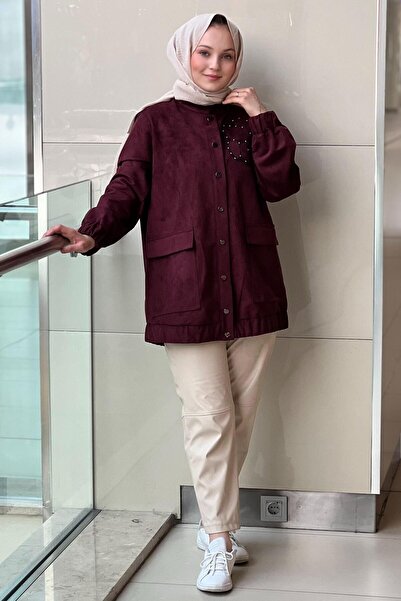 Nuss Front Snap Fastener Double Pocket Suede Cap