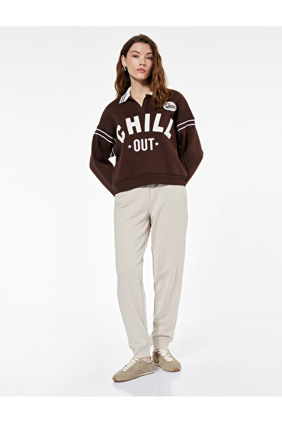 Koton Slim Fit Pajama Bottoms with Pockets and Lace-Up Waist