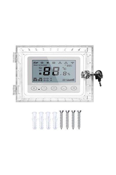 Generic Universal Thermostat Lock Box with Key, Clear Acrylic Guard