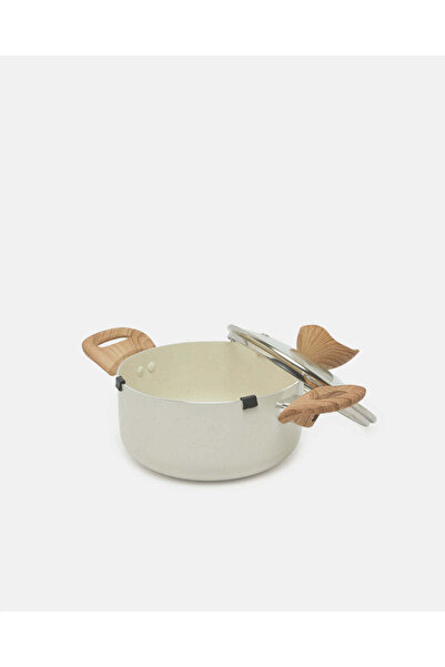 REDTAG Beige Aluminum Non Stick Dutch Oven With Glass Lid (18Cm)