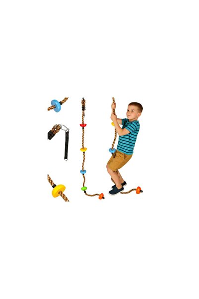 Three top online Children's climbing rope with non-slip disks, 210 cm