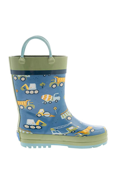 Stephen Joseph İnşaat Makineleri Desenli Erkek Çocuk Yağmur Çizmesi