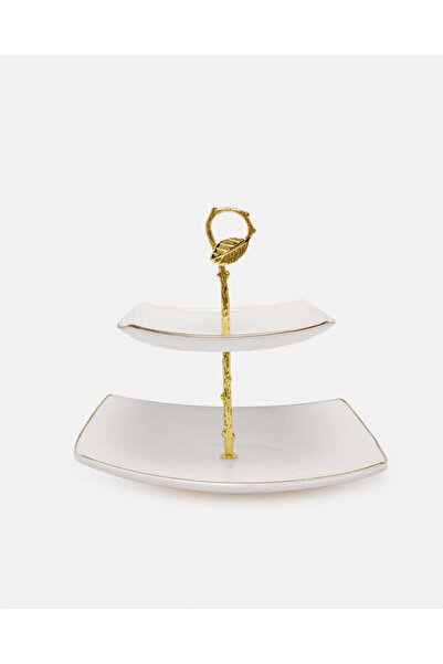 REDTAG White Square 2 Tier Cake Stand