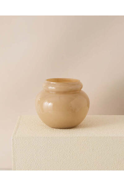 REDTAG Beige Serene Glass Vase
